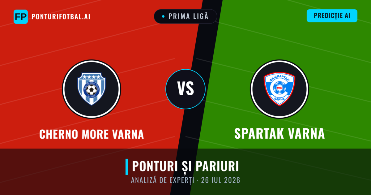 Cherno More Varna vs Spartak Varna — pronostic și avancronică meci