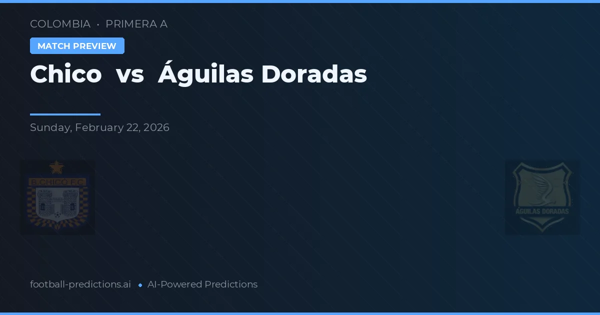 Chico vs Águilas Doradas — pronostic și avancronică meci