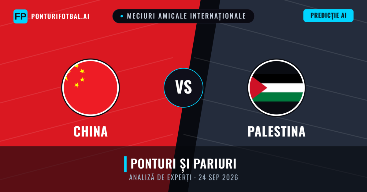 China vs Palestina — pronostic și avancronică meci