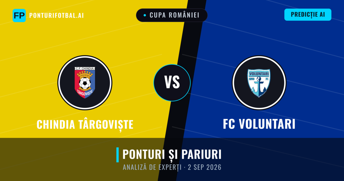 Chindia Târgoviște vs FC Voluntari — pronostic și avancronică meci