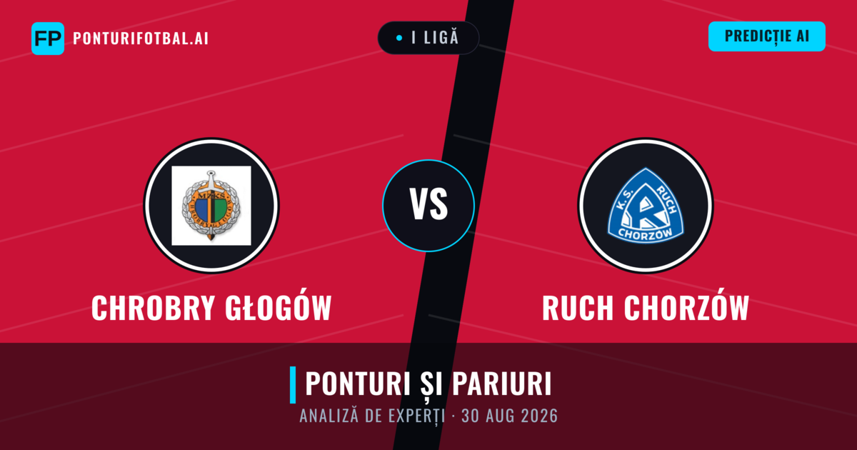 Chrobry Głogów vs Ruch Chorzów — pronostic și avancronică meci