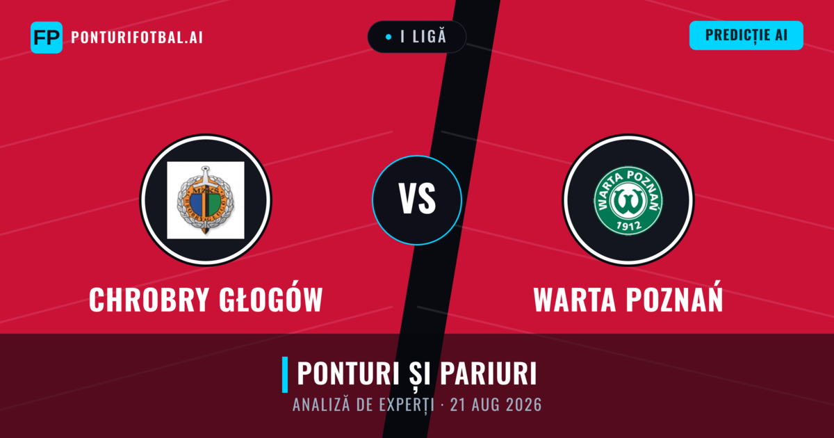 Chrobry Głogów vs Warta Poznań — pronostic și avancronică meci