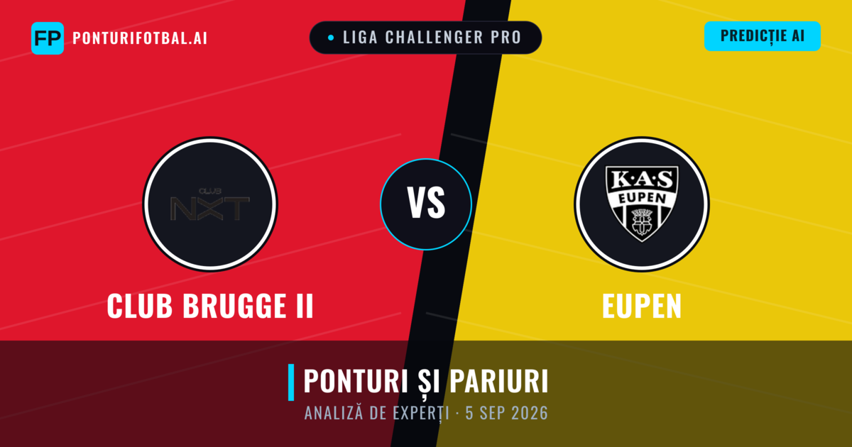 Club Brugge II vs Eupen — pronostic și avancronică meci