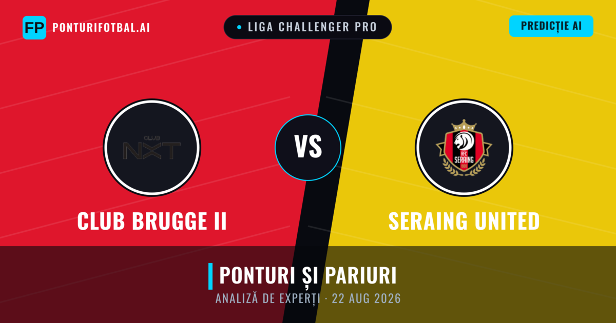 Club Brugge II vs Seraing United — pronostic și avancronică meci