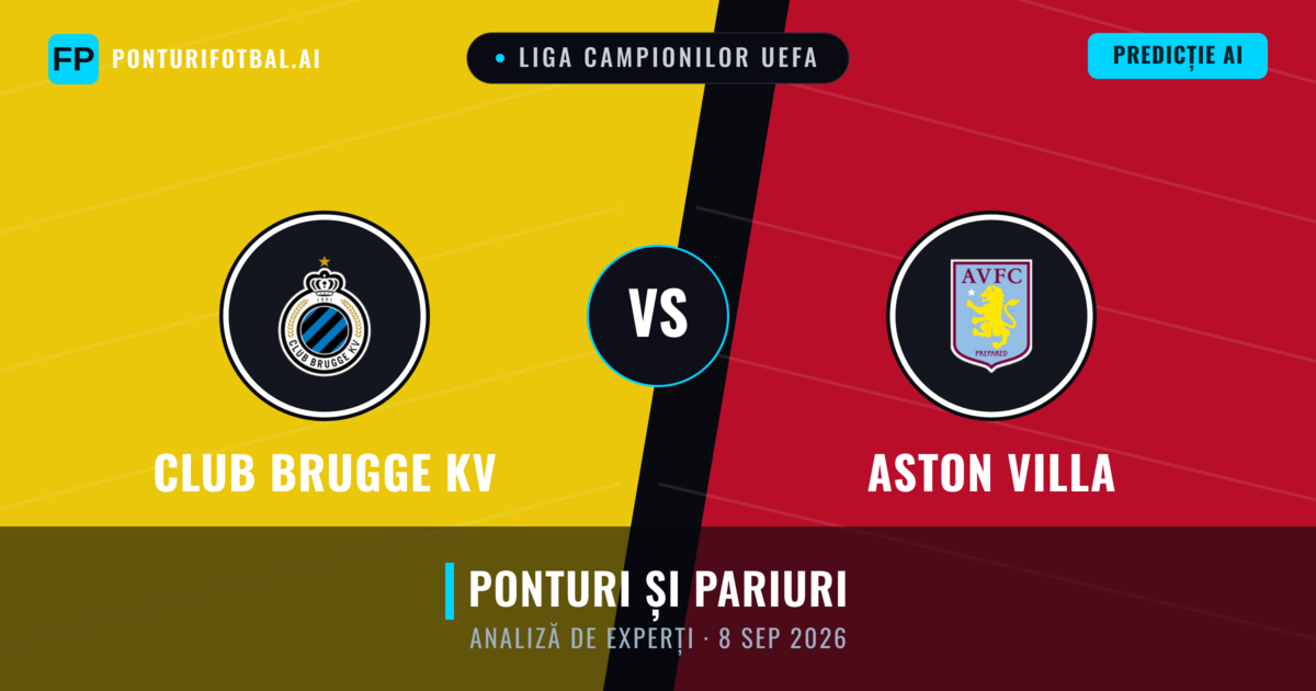 Club Brugge KV vs Aston Villa — pronostic și avancronică meci