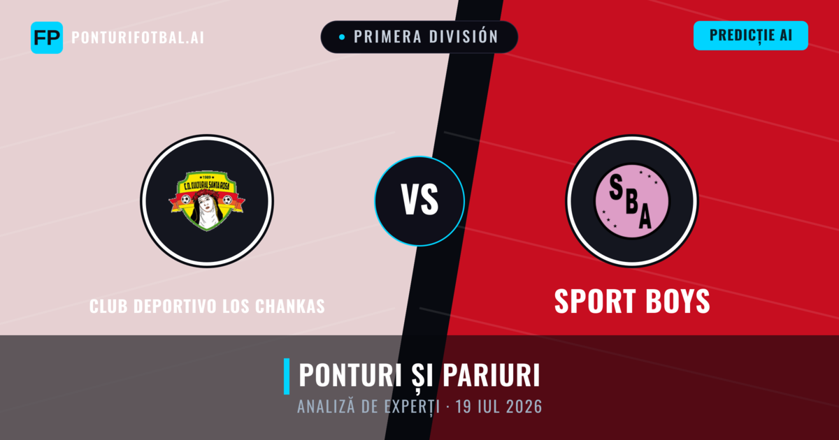 Club Deportivo Los Chankas vs Sport Boys — pronostic și avancronică meci