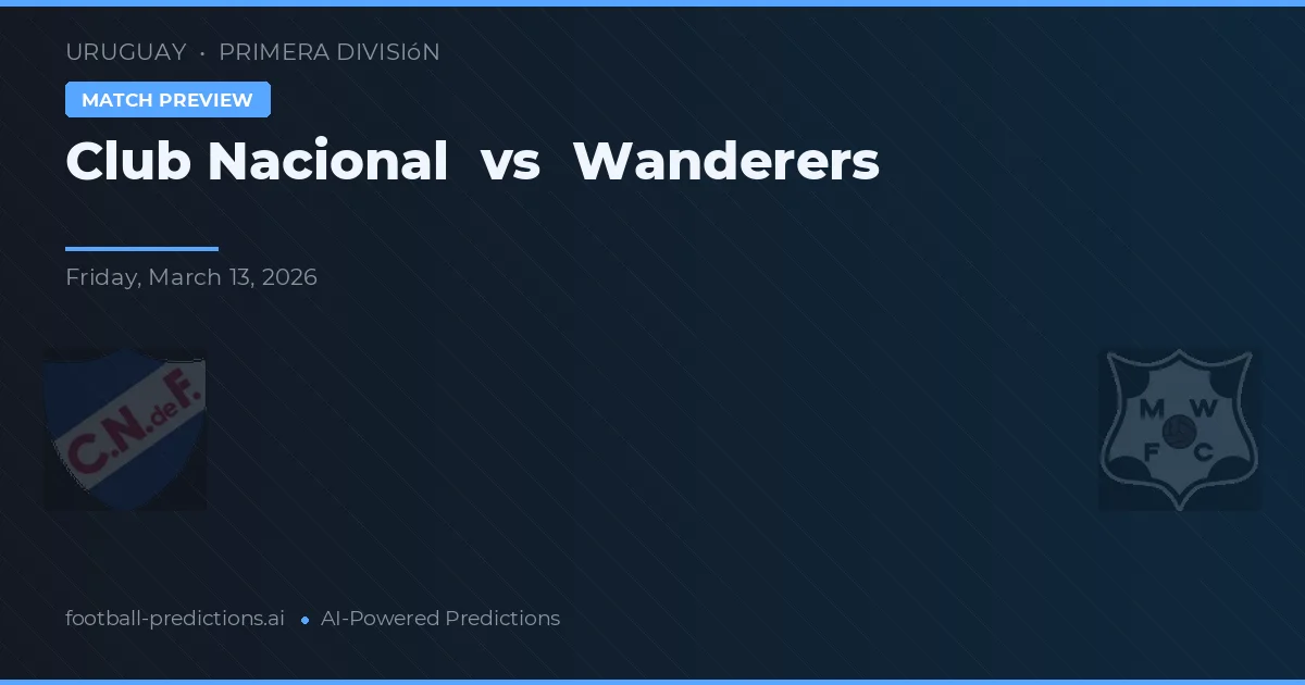 Club Nacional vs Wanderers — pronostic și avancronică meci