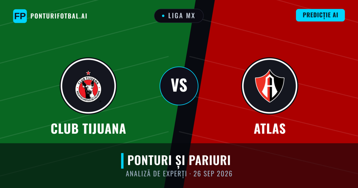 Club Tijuana vs Atlas — pronostic și avancronică meci