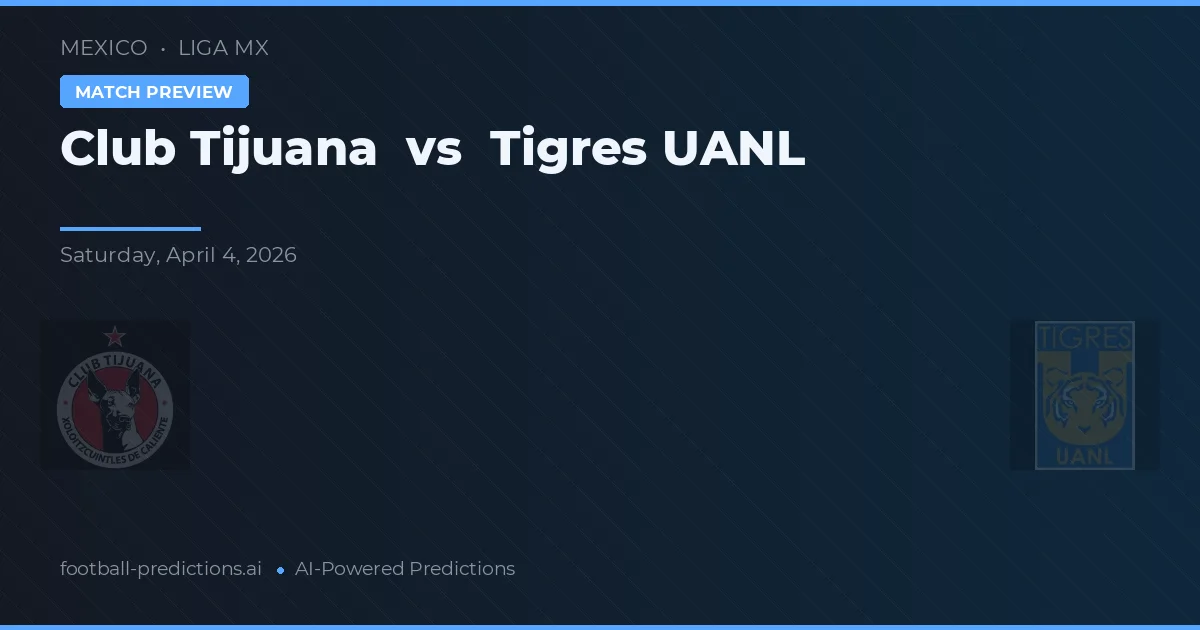 Club Tijuana vs Tigres UANL — pronostic și avancronică meci