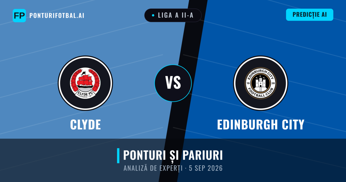 Clyde vs Edinburgh City — pronostic și avancronică meci