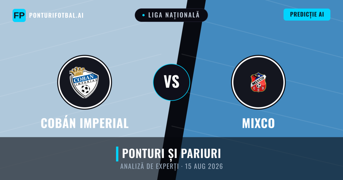 Cobán Imperial vs Mixco — pronostic și avancronică meci