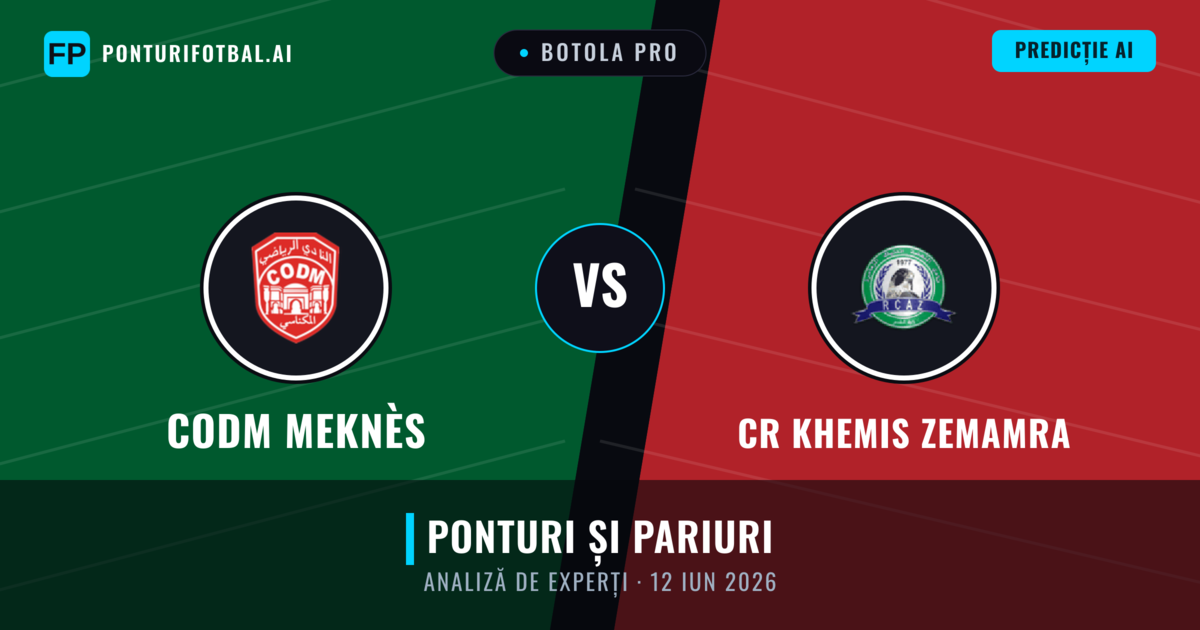 CODM Meknès vs CR Khemis Zemamra — pronostic și avancronică meci