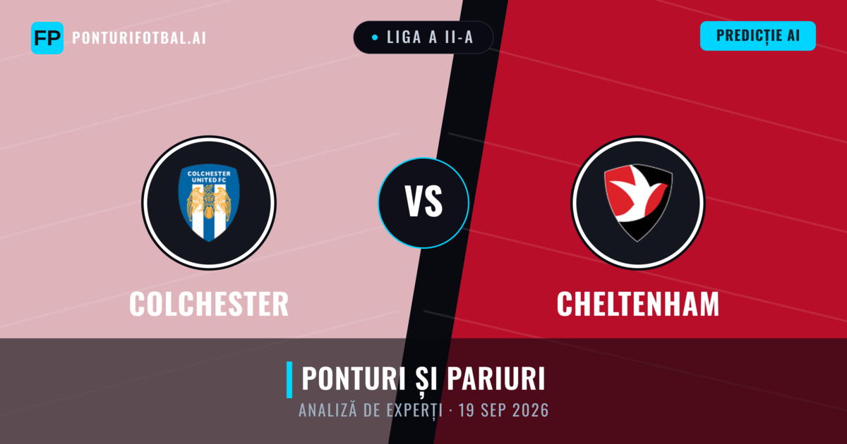 Colchester vs Cheltenham — pronostic și avancronică meci