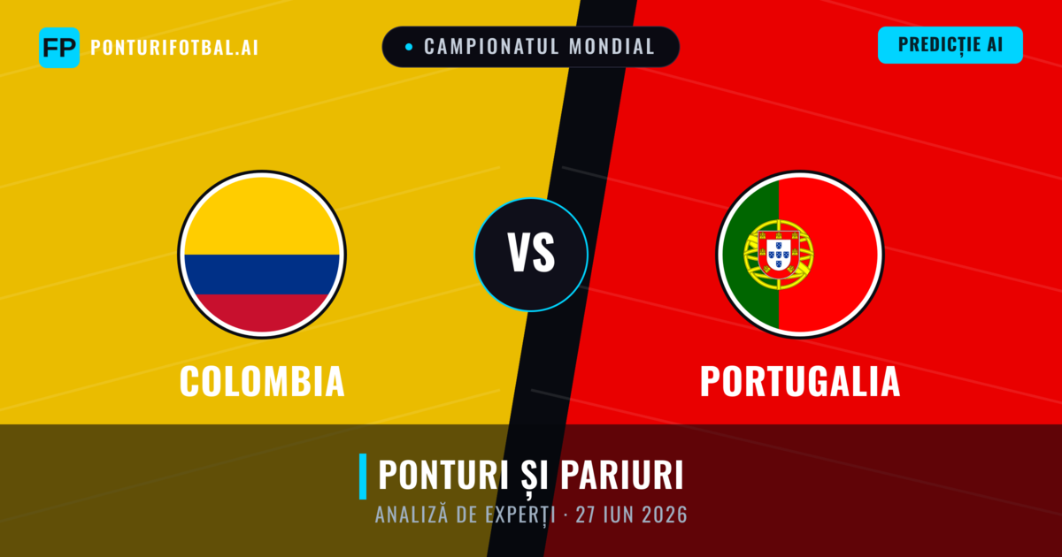 Colombia vs Portugalia — pronostic și avancronică meci