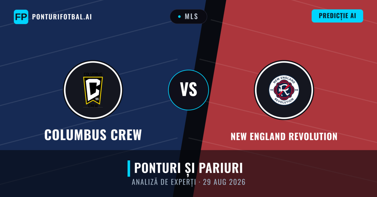 Columbus Crew vs New England Revolution — pronostic și avancronică meci