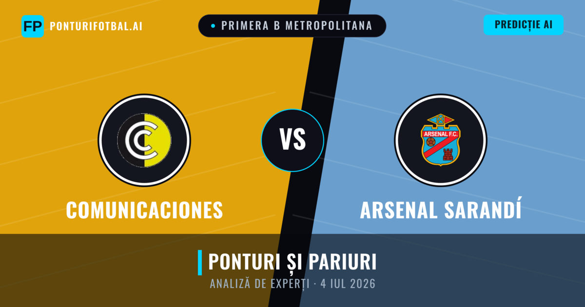 Comunicaciones vs Arsenal Sarandí — pronostic și avancronică meci