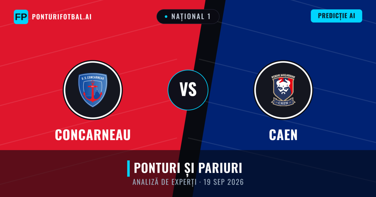 Concarneau vs Caen — pronostic și avancronică meci