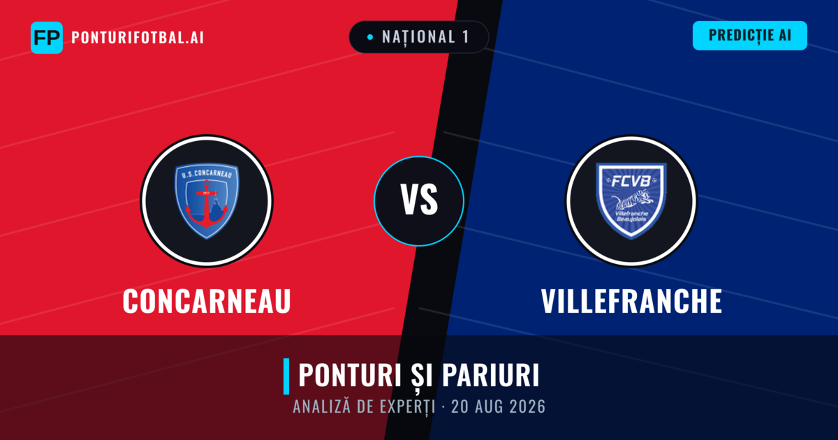 Concarneau vs Villefranche — pronostic și avancronică meci