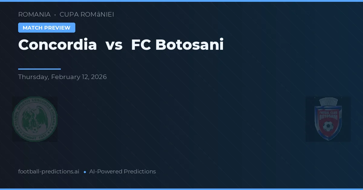 Concordia Chiajna vs FC Botoșani — pronostic și avancronică meci