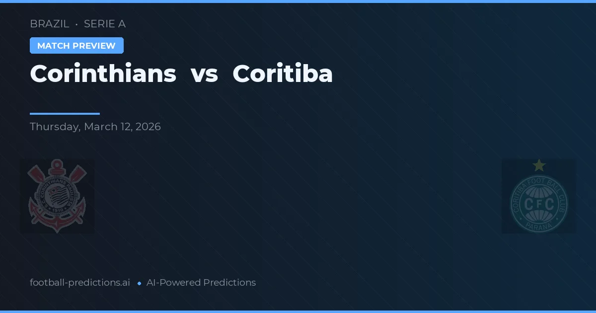 Corinthians vs Coritiba — pronostic și avancronică meci