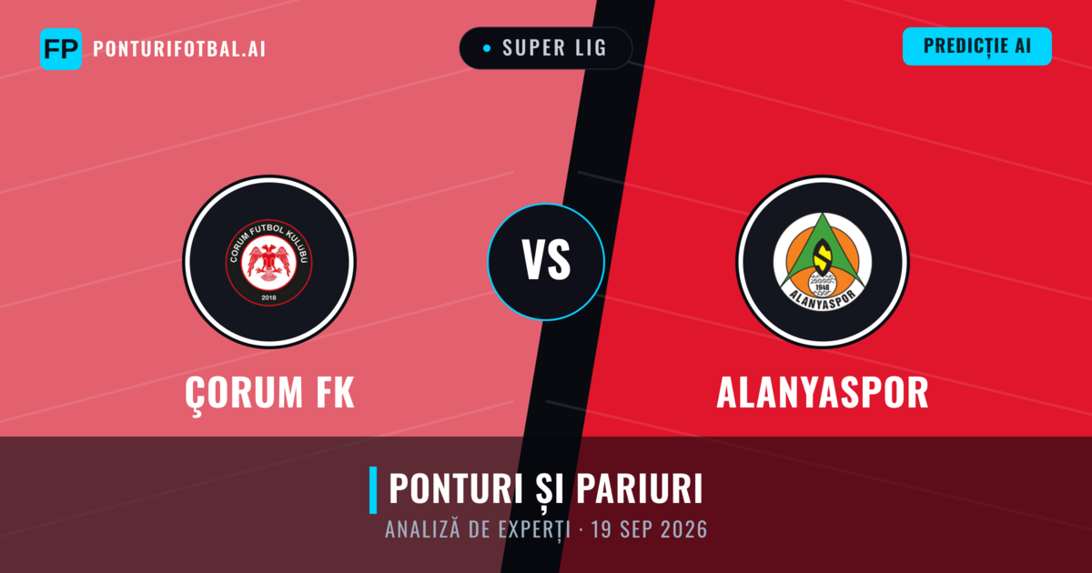 Çorum FK vs Alanyaspor — pronostic și avancronică meci