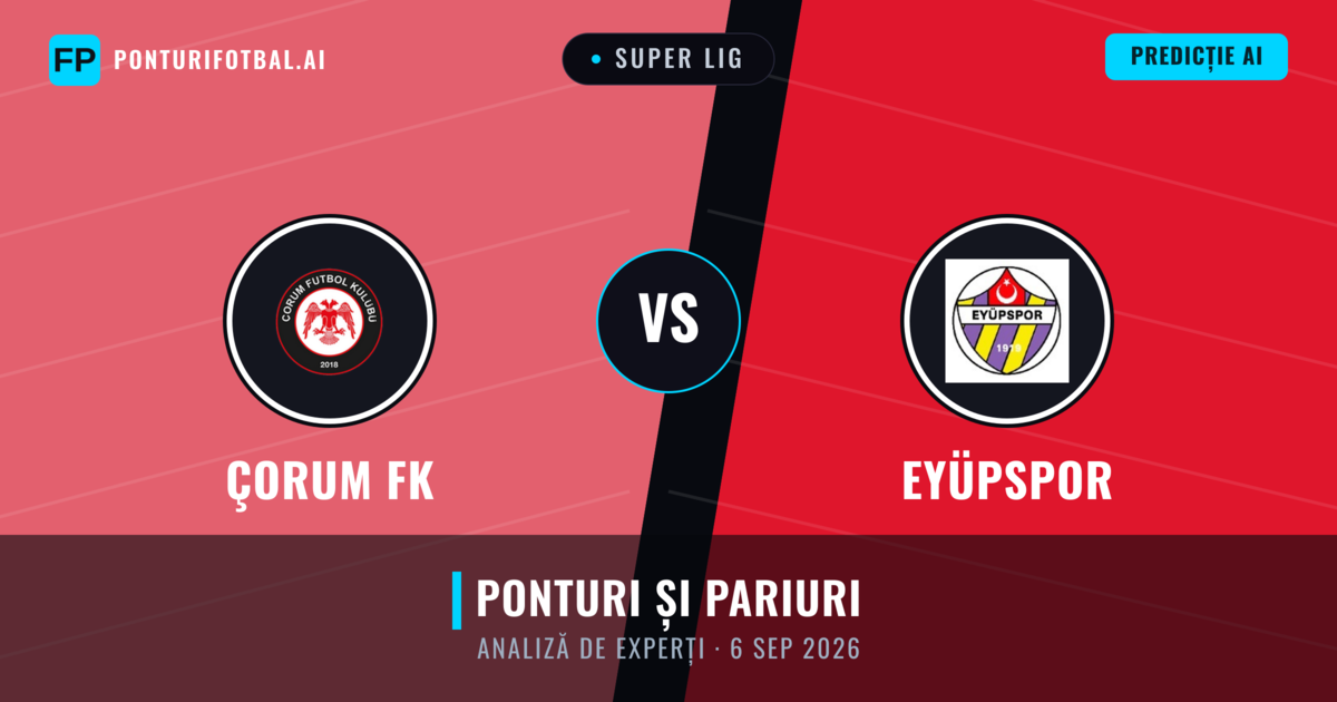 Çorum FK vs Eyüpspor — pronostic și avancronică meci
