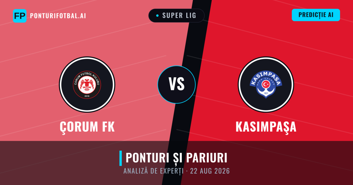 Çorum FK vs Kasımpaşa — pronostic și avancronică meci