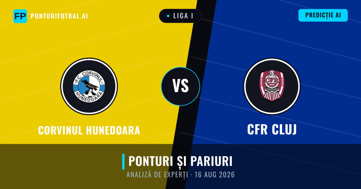 Corvinul Hunedoara vs CFR Cluj — pronostic și avancronică meci