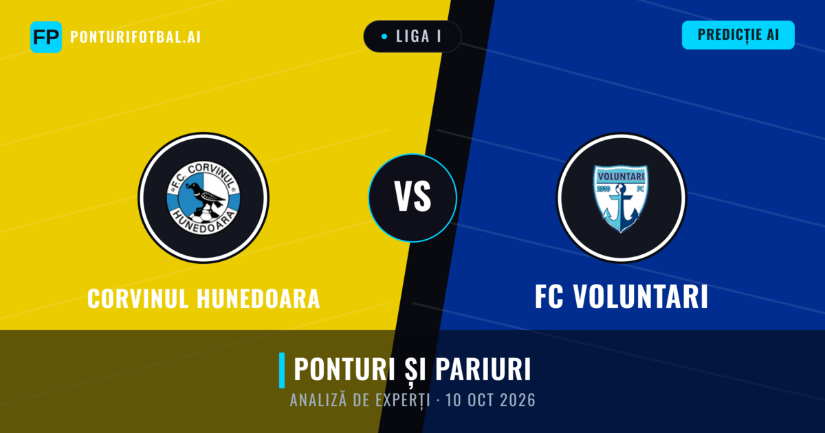 Corvinul Hunedoara vs FC Voluntari — pronostic și avancronică meci