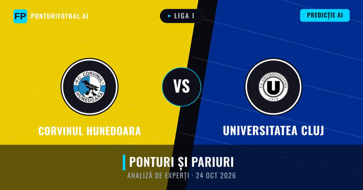 Corvinul Hunedoara vs Universitatea Cluj — pronostic și avancronică meci