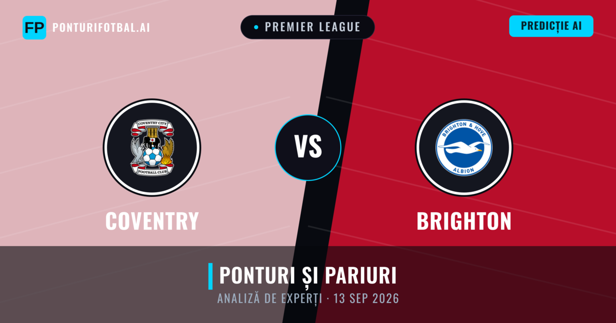 Coventry vs Brighton — pronostic și avancronică meci