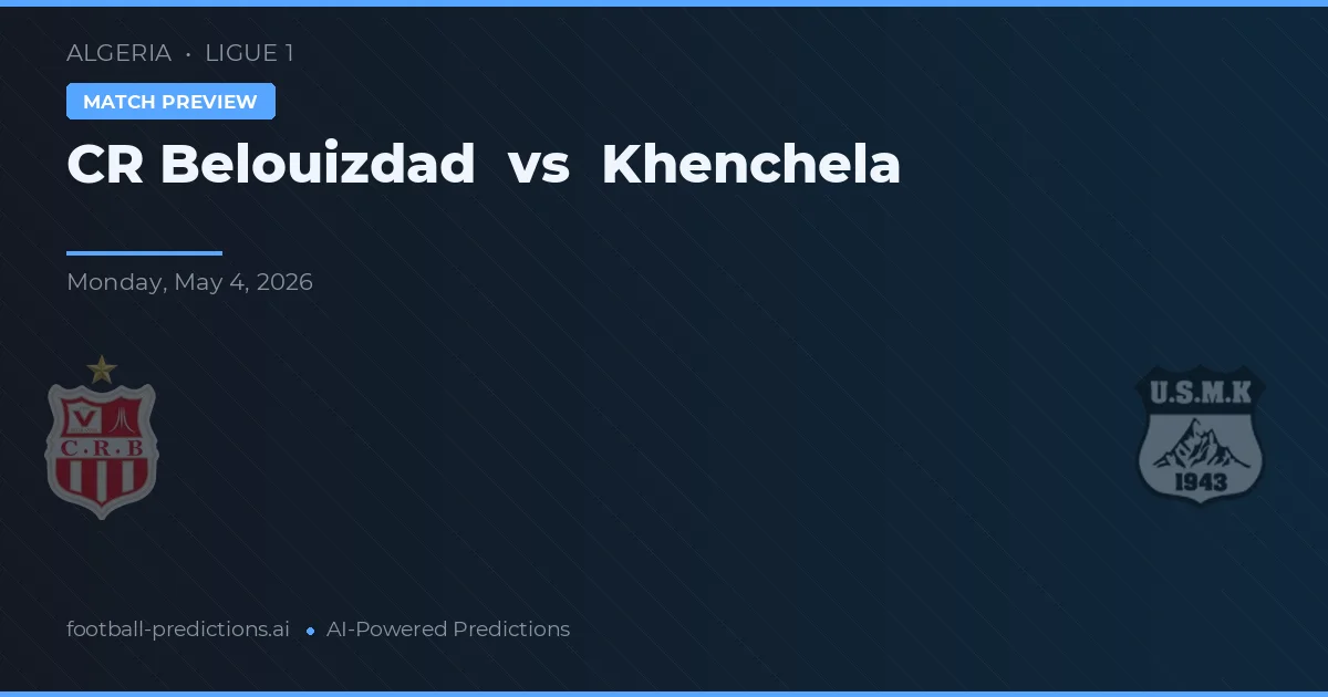 CR Belouizdad vs Khenchela — pronostic și avancronică meci