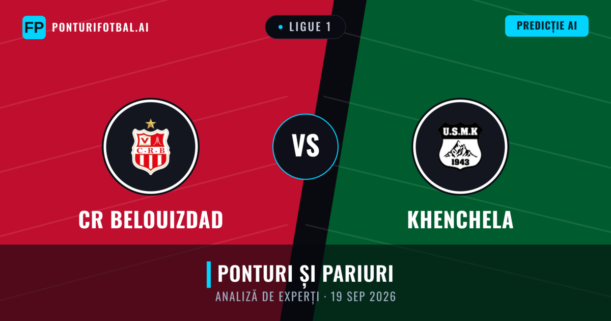 CR Belouizdad vs Khenchela — pronostic și avancronică meci