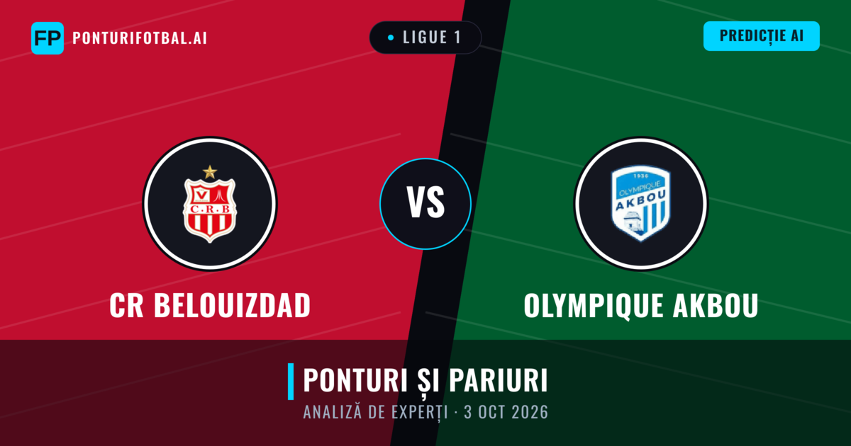 CR Belouizdad vs Olympique Akbou — pronostic și avancronică meci