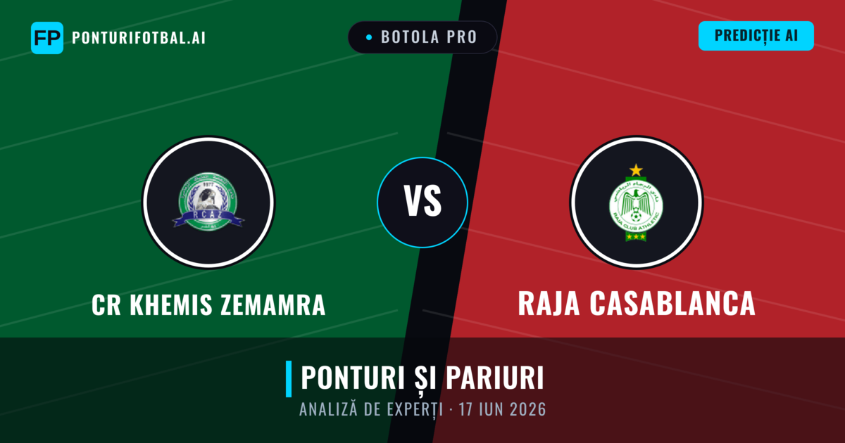 CR Khemis Zemamra vs Raja Casablanca — pronostic și avancronică meci