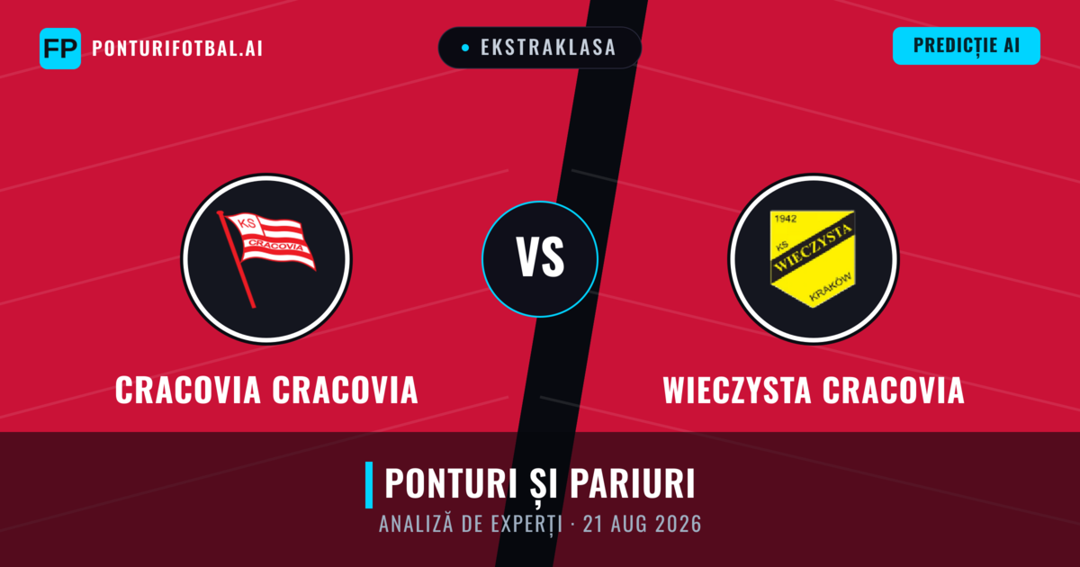Cracovia Cracovia vs Wieczysta Cracovia — pronostic și avancronică meci