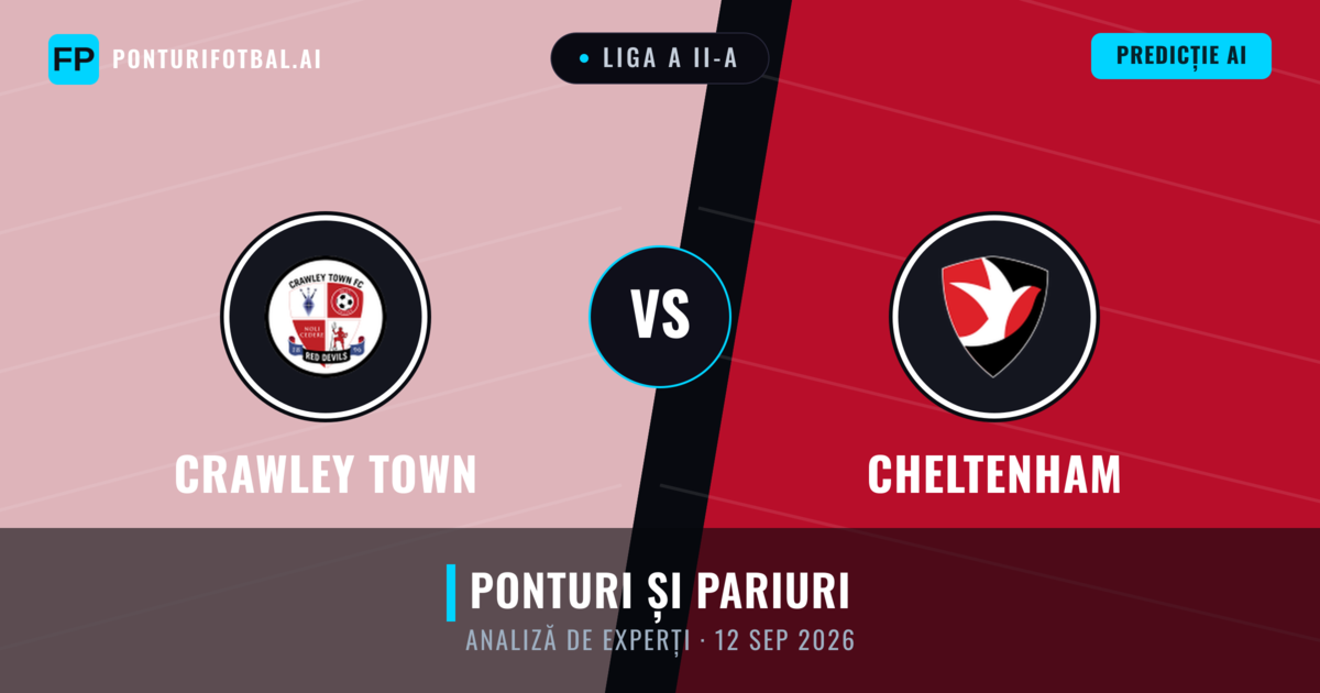 Crawley Town vs Cheltenham — pronostic și avancronică meci