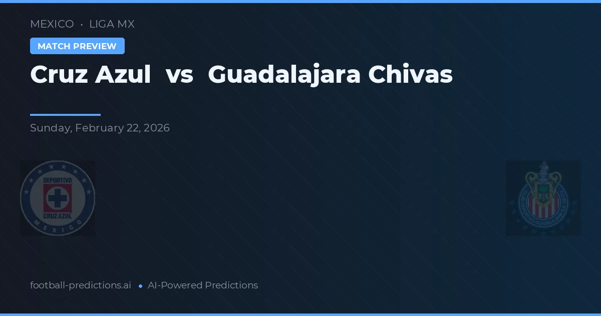 Cruz Azul vs Chivas Guadalajara — pronostic și avancronică meci