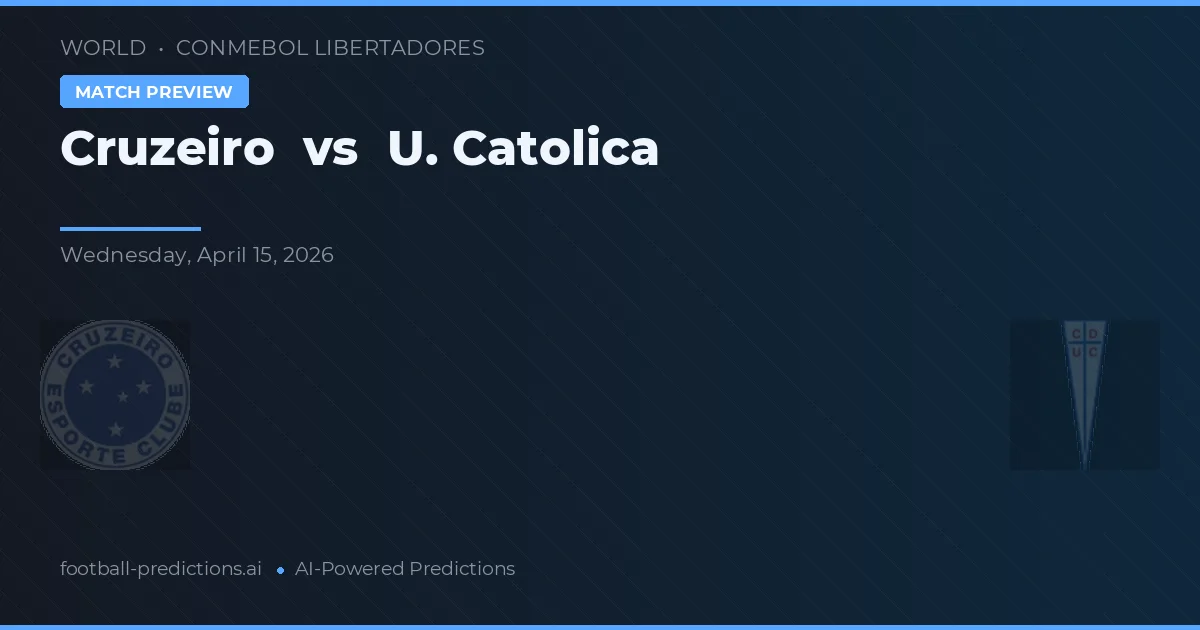 Cruzeiro vs U. Católica — pronostic și avancronică meci