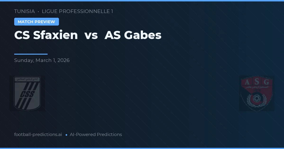 CS Sfaxien vs AS Gabes — pronostic și avancronică meci