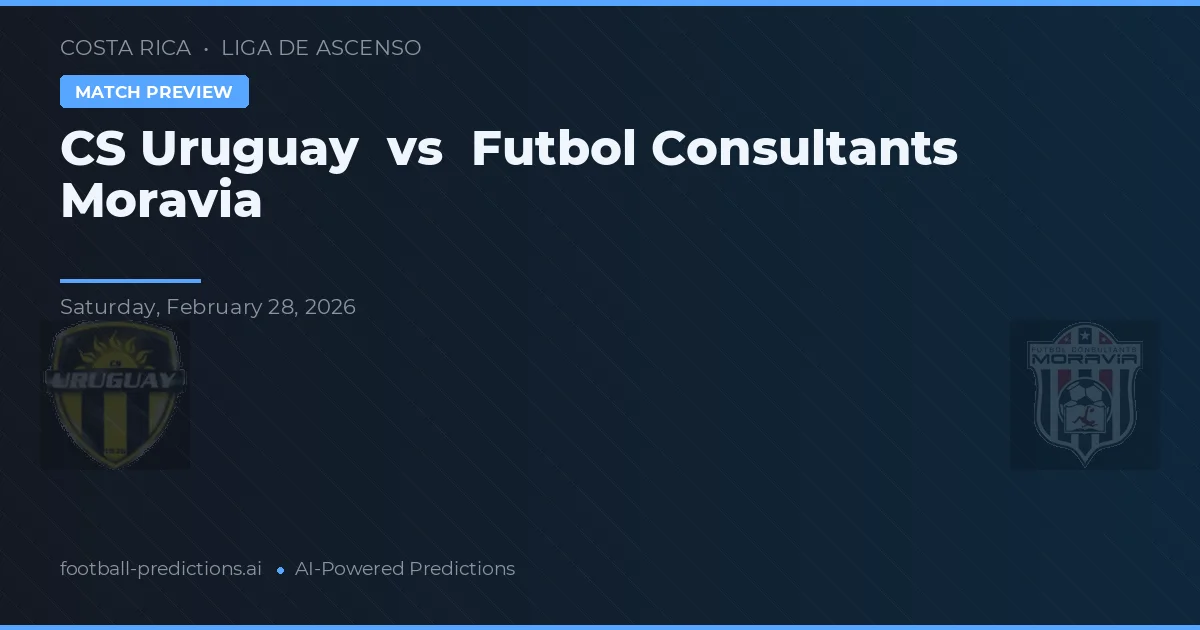 CS Uruguay vs Consultanți Fotbal Moravia — pronostic și avancronică meci