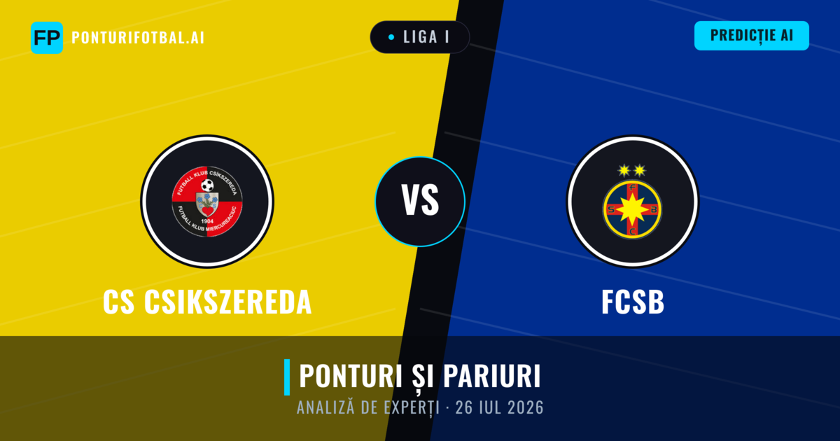 CS Csikszereda vs FCSB — pronostic și avancronică meci