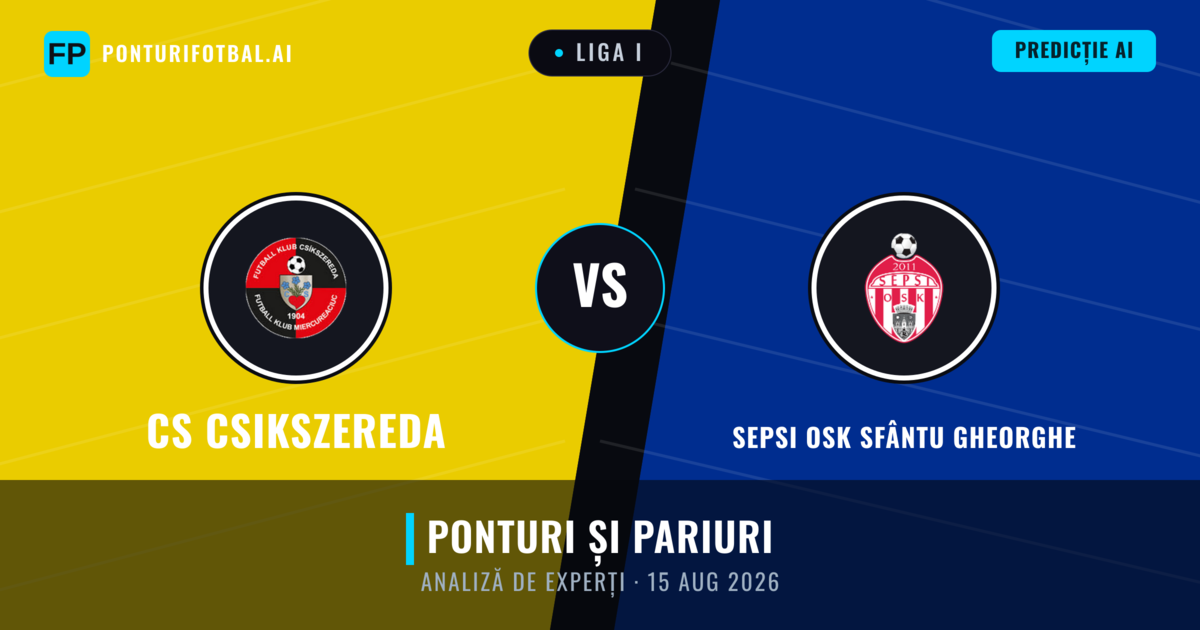 CS Csikszereda vs Sepsi OSK Sfântu Gheorghe — pronostic și avancronică meci