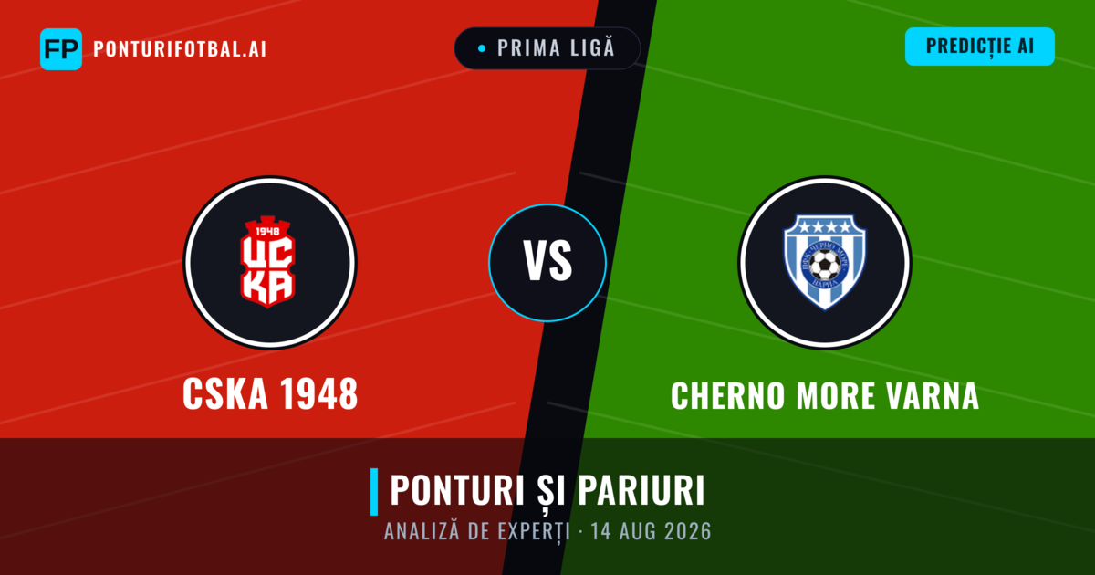 CSKA 1948 vs Cherno More Varna — pronostic și avancronică meci