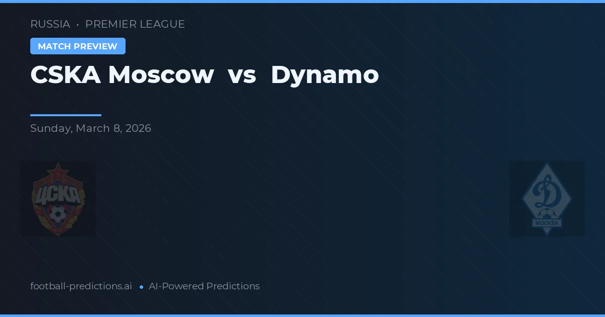 ŢSKA Moscova vs Dynamo — pronostic și avancronică meci
