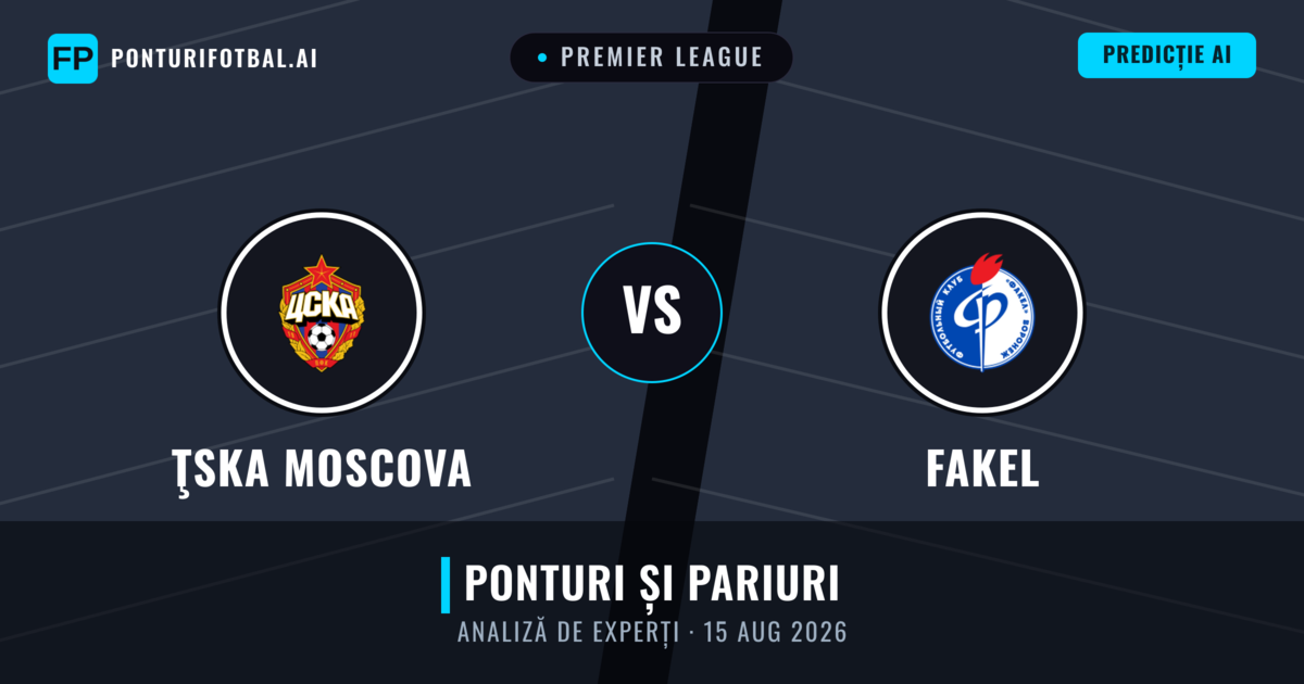 ŢSKA Moscova vs Fakel — pronostic și avancronică meci