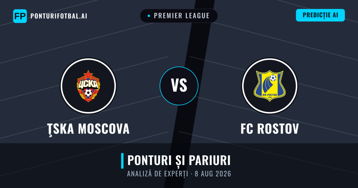ŢSKA Moscova vs FC Rostov — pronostic și avancronică meci