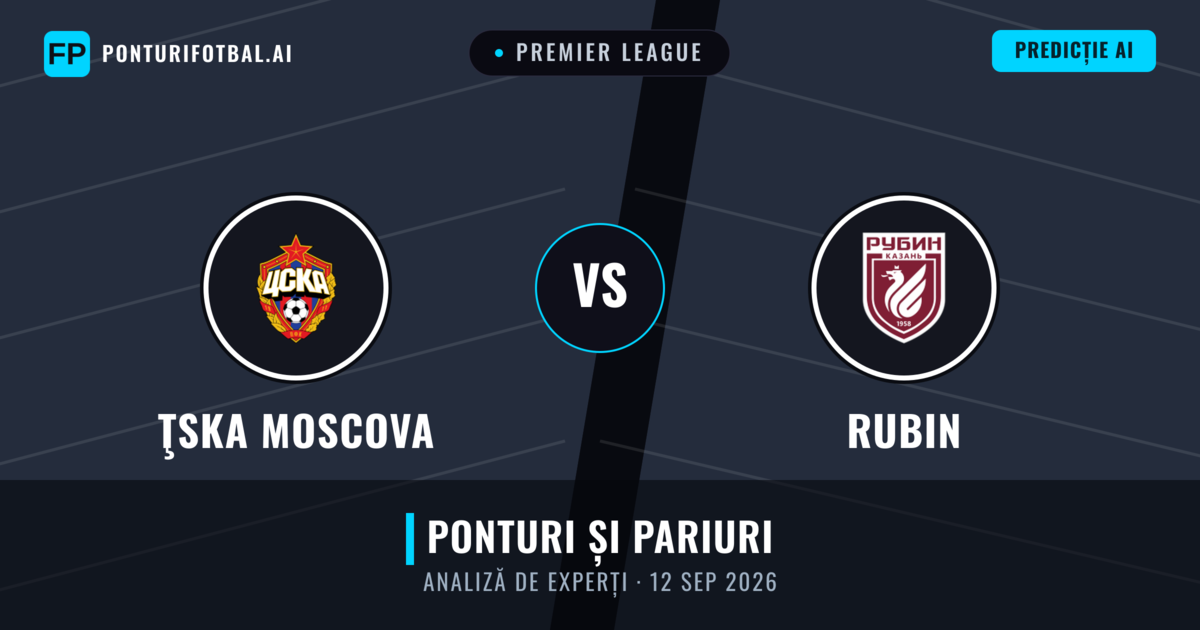 ŢSKA Moscova vs Rubin — pronostic și avancronică meci