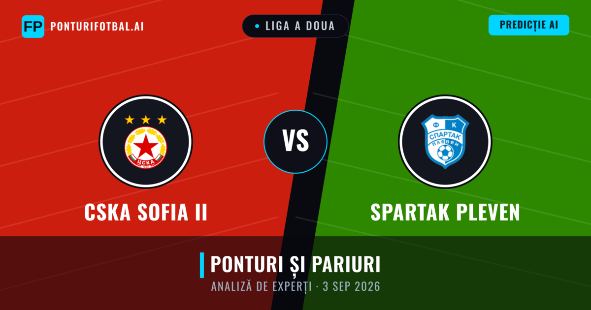 CSKA Sofia II vs Spartak Pleven — pronostic și avancronică meci