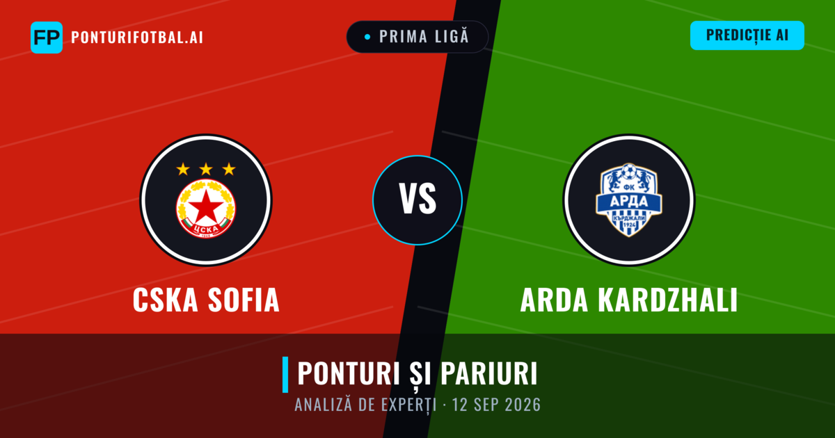 CSKA Sofia vs Arda Kardzhali — pronostic și avancronică meci